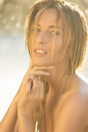 Cara Mell gets wet and sexy in a hot rainstorm