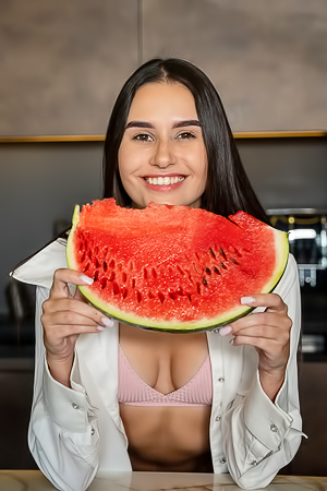 Cristin Plays With Food While Masturbating Topless: A Raw, Cinematic Tease