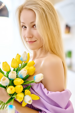 Sati Sol Cute Ukrainian Blonde Slides Her Panties Down