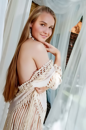 Lucretia K Gives Irresistible Rear View Of Her Shaved Pussy And Curvaceous Booty