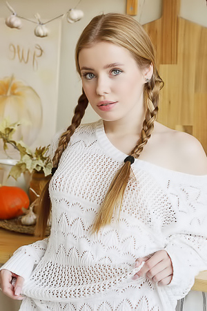 Lalli Caressing Her Perfect Breasts And Parting Her Silky Thighs To Frame Her Plump-lipped Pussy