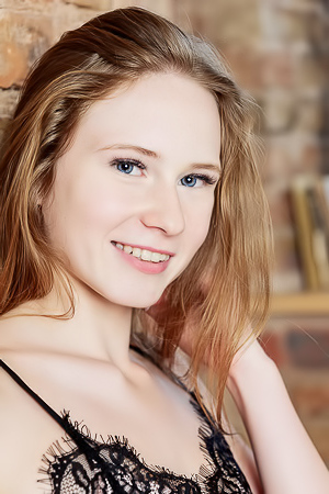Zuzanna Freckle-faced Sweetie Is Reading On Her Bed