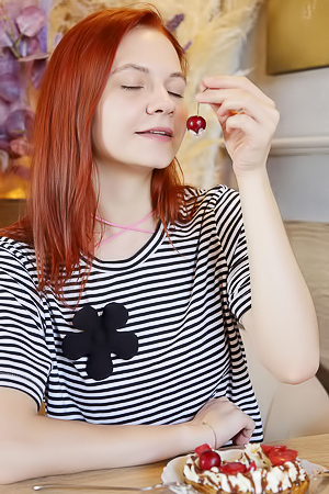 Vilena Caresses Her Perfect Breasts As She Starts To Masturbate